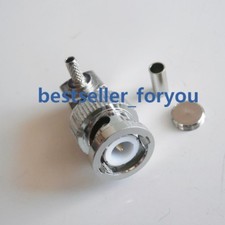 1X Right Angle BNC Male Plug 90 degree Crimp RG174 RG179 RG316 LMR100 Cable