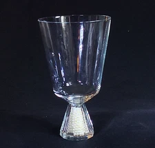 OLEG CASSINI PEARL ICED TEA GLASS, Blown Crystal, 10oz, 6 1/8", Signed