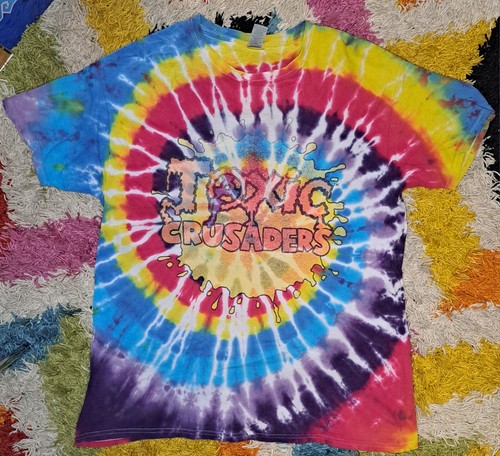 Big Herc X Toxie Collab Toxic Crusaders Tie Dye Large Troma T-Shirt See Desc