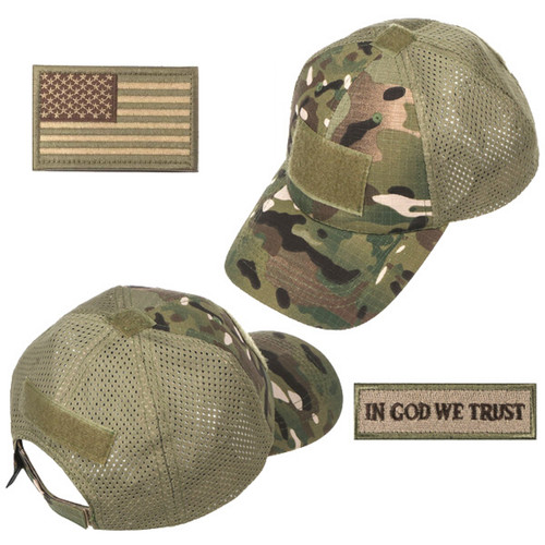 Bundle Of 4 Tactical USA Flag Patches - Multi-colored, Velcro Hook Back, 2x3 Inches, Made In USA