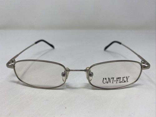 UNI-FLEX RILEY MATT SILVER 44-18-125 Metal Full Rim Eyeglasses Frame ...