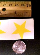     100     YELLOW STAR TANNING STICKERS - CRAFTS - TEACHER SUPPLIES