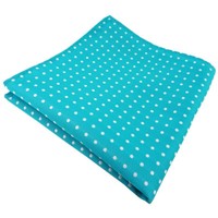 Tigertie Einstecktuch TüRkis TüRkisblau Silber Gepunktet - Tuch 100% Polyester