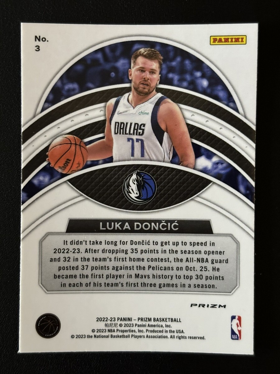 2022-23 Panini Prizm Luka Doncic Dominance Green Prizm Card