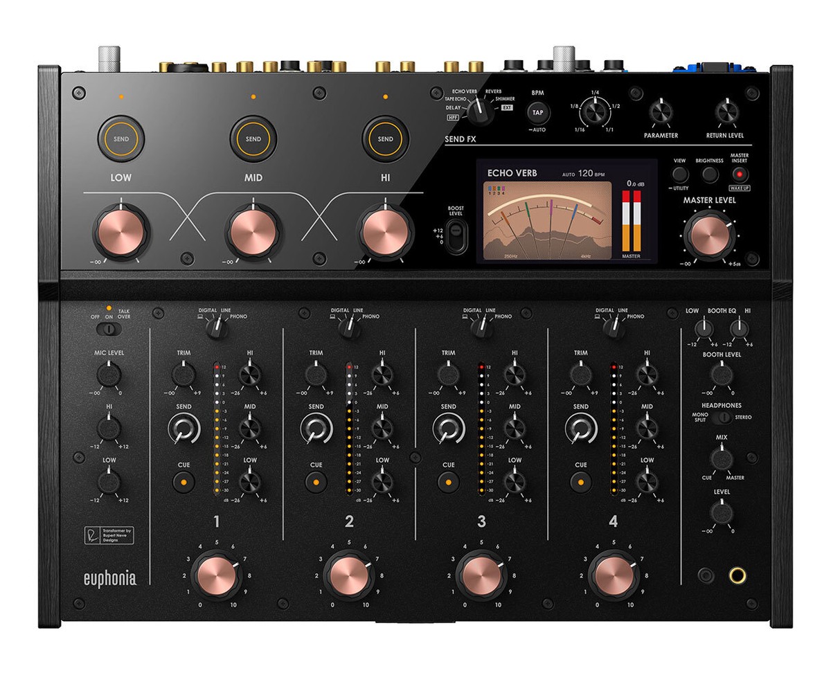 AlphaTheta Euphonia 4ch HiFi Rotary DJ Mixer w/Rupert Neve Designs
