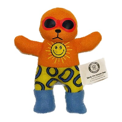 Vintage Sandy The Summer Bear Stofftier 2008 Skansen Beanie Kids Plüsch Figur
