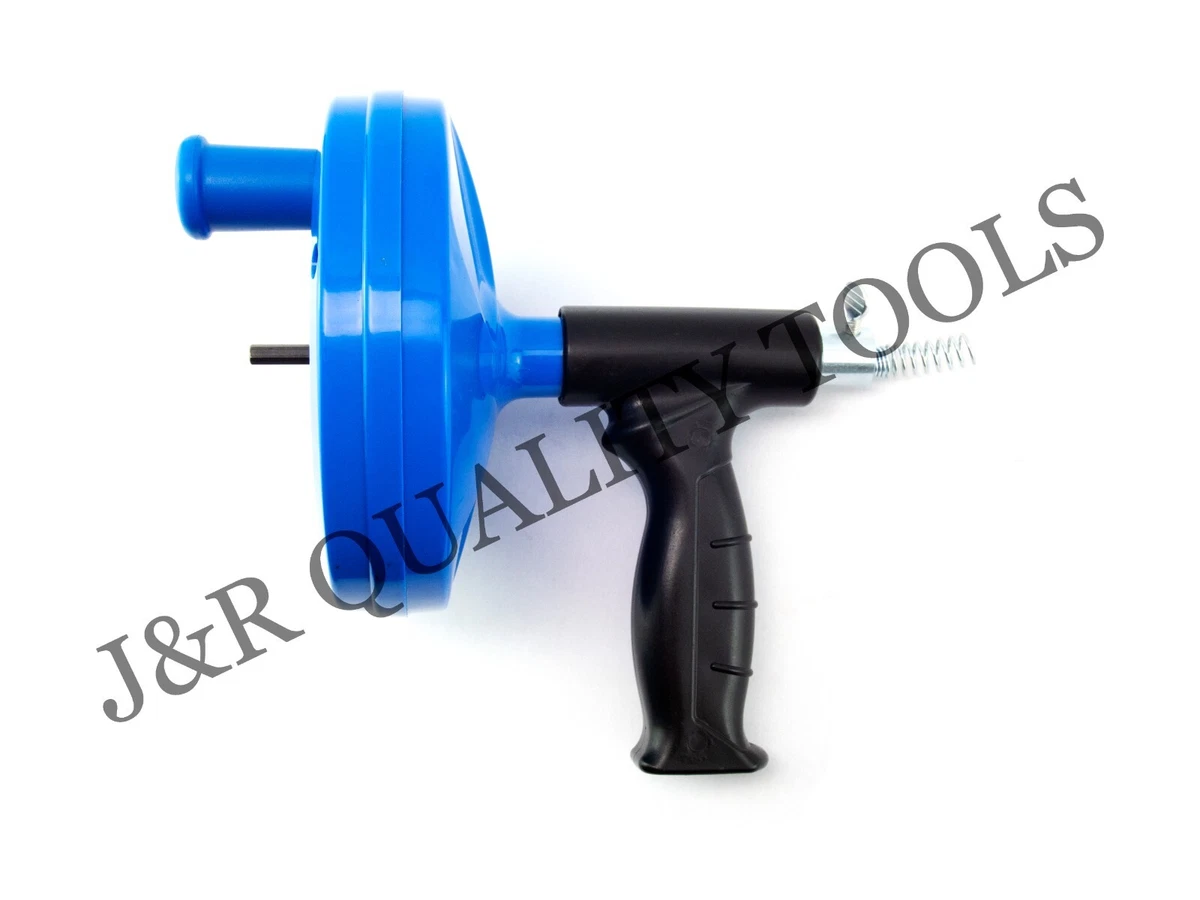 Hand Crank or Drill Operated Powered Plumbing Drain Cleaner Snake Cable Tool