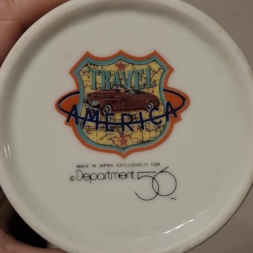 Nuova tazza Dept 56 Travel America Cup Redwood Forest America mappa interstatale - Foto 2 di 3