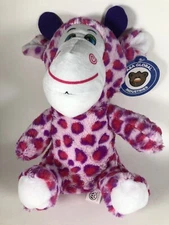 A & A Global Industries Plush Giraffe Cow Pink Purple Spotted 9” 2022 With Tag 