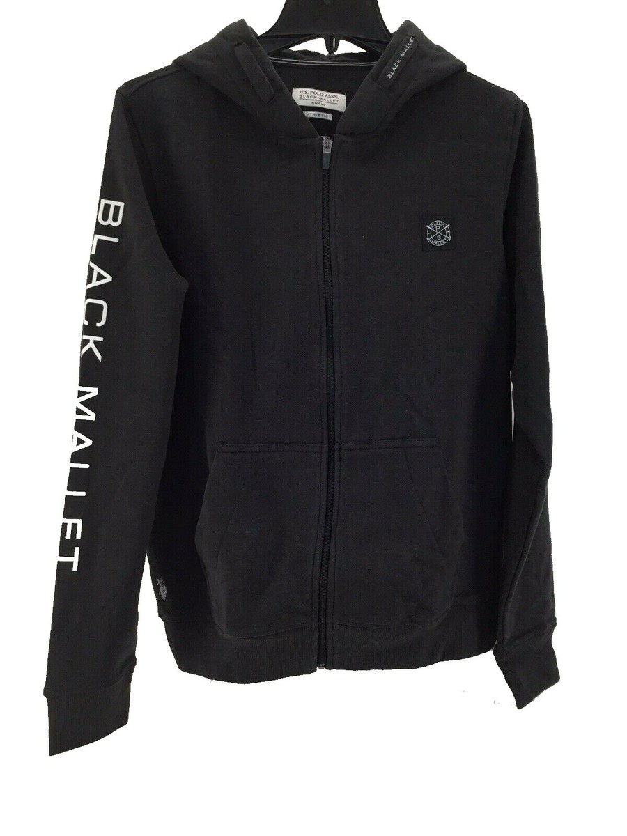 U.S.Polo Assn Men's Black Mallet Magic Drawstring Logo Zip Hoodie, Black, M  | eBay