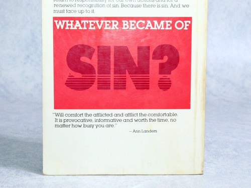 Whatever Became Of Sin? - Karl Menninger (1978, Paperback) First Bantam Edition - Foto 6 di 7