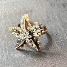 Sterling Silver Mother Of Pearl Starfish Star...