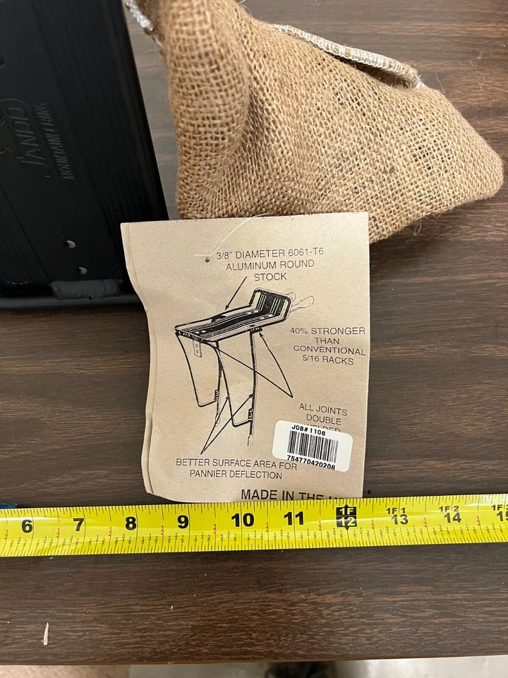 Jandd Standard Rear Mounted Bike Rack aluminum touring camping vintage - Image 2 of 4