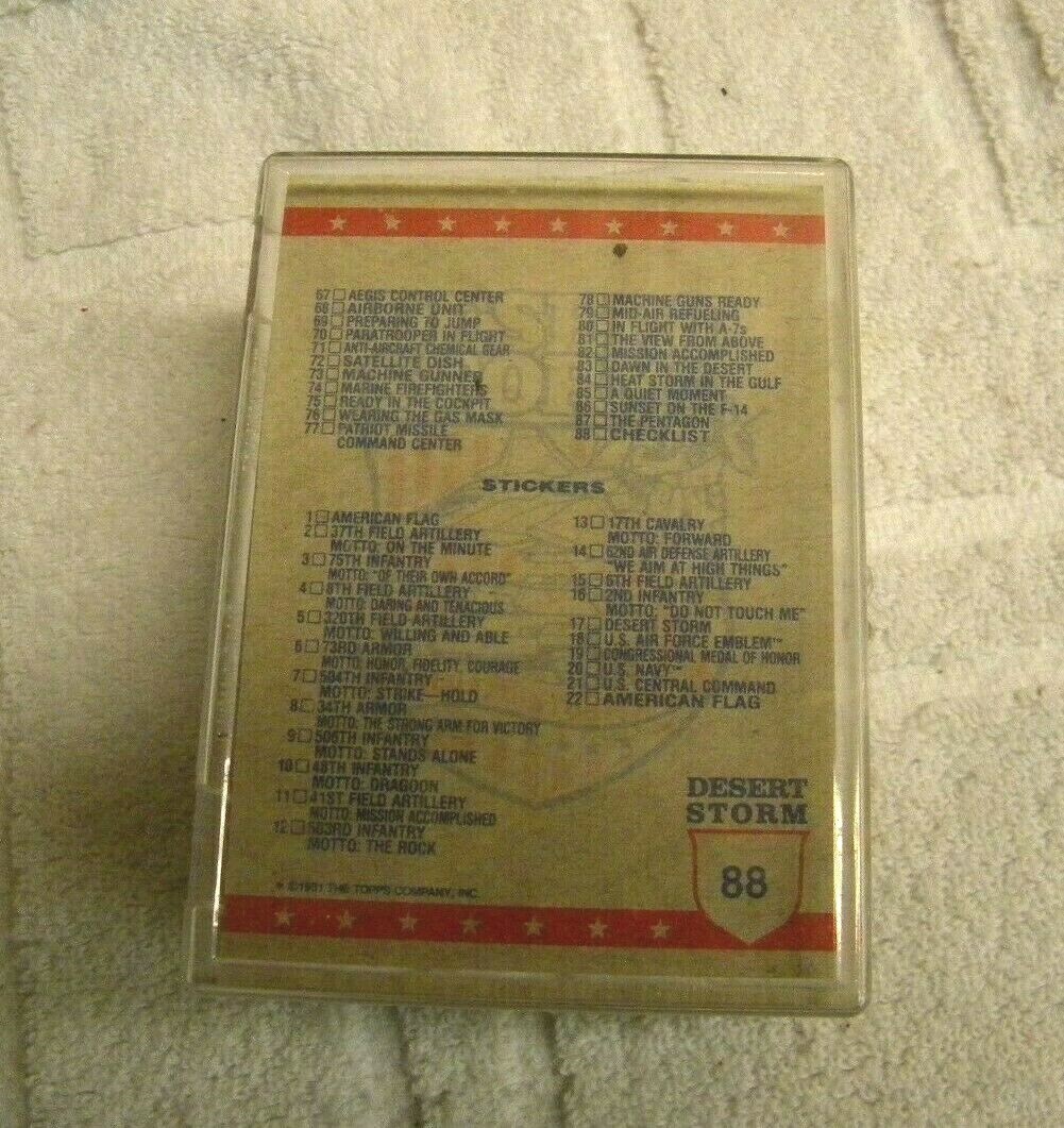 1991 Topps Desert Storm Complete Set of 88 Cards Yellow Shield