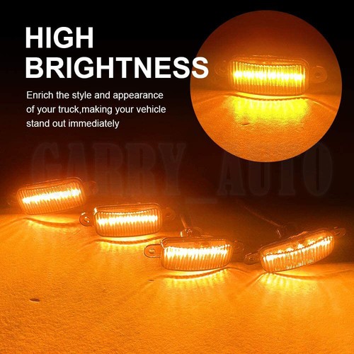4x Universal For Ford Toyota Truck Raptor Style LED Amber Front Grille Lights - Picture 5 of 12