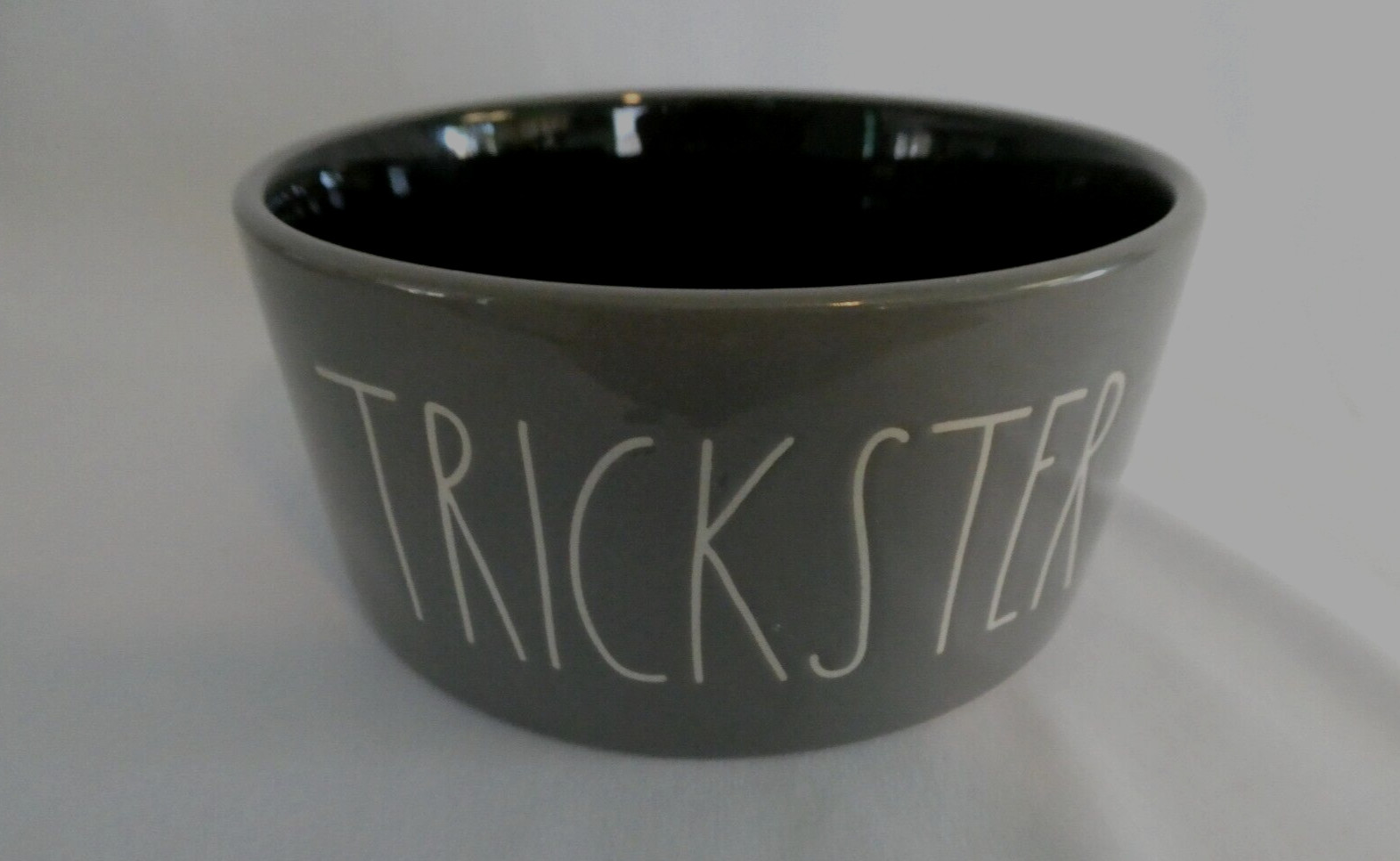 Bowl ~ Trickster ~  Grey Ceramic Dish  6" Diameter 3" Height