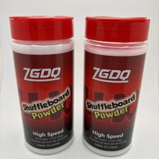 Lot of 2 Bottles - ZGDQ Shuffleboard Powder - High Speed - 12 oz Each Bottle