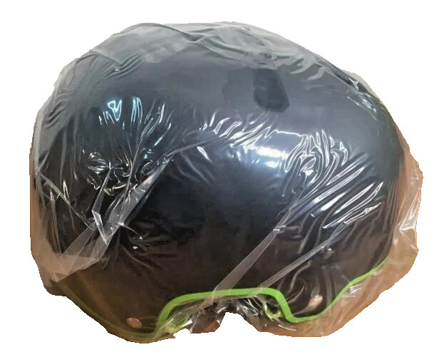 TurboSke Snowboard Ski Helmet Black Green Matte Finish Sz L 58-61 cm 