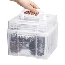 Photo Organizers and Storage 5x7 with Handle, 6 Inner Plastic Photo Storage ,...