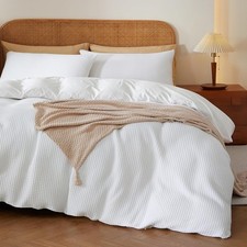 100 Egyptian Cotton Duvet Cover Set Queen Size Waffle Weave Duvet Cover 600 TC