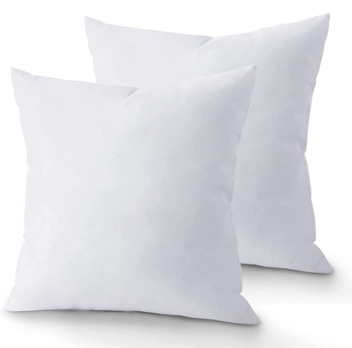 18 x 18 Throw Pillow Insert Pack of 2 White Down Alternative Pillow Insert