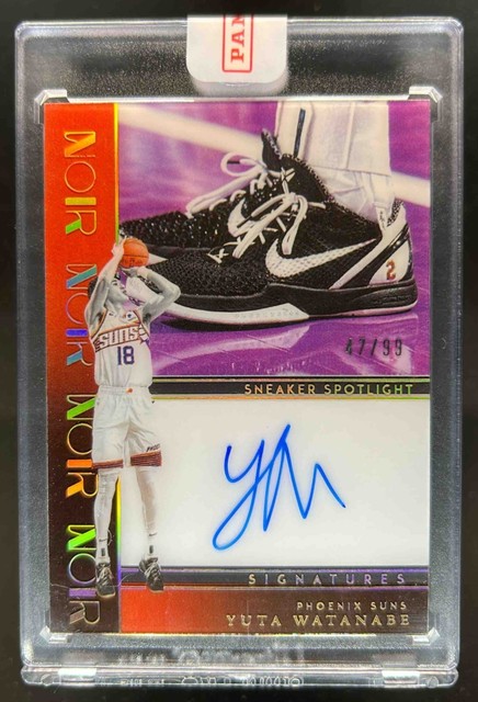 2023-24 Panini Noir Yuta Watanabe Sneaker Spotlight Signatures Auto #47/99 Suns