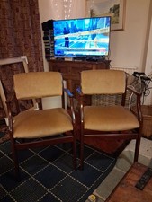 Pair Of Vintage Rare Parker Knoll Carver Hallway Chairs Model PK 751-2