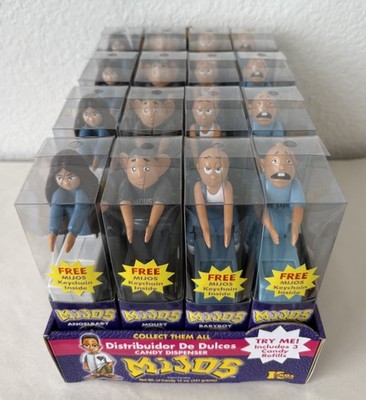 Vtg 2001 Lot 16 HOMIES MIJOS Candy Dispenser Homies New Old Stock Koko s W/Case