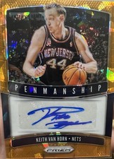 2019-20 Panini Prizm - Penmanship Keith Van Horn #PM-KVH Orange Ice Prizm (AU)