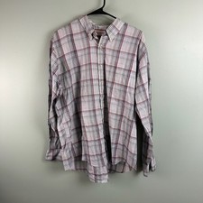 Vintage Chaps Ralph Lauren Long Sleeve Button Down Men's Plaid Shirt Size XL