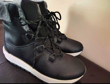 Columbia Faux Fur Lined Snow Boot BL8835-C Black/Gray Leather US 10 Women