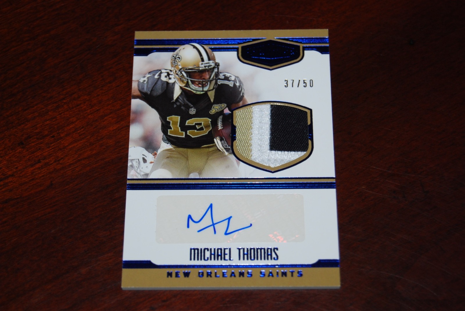 Michael Thomas Panini Plates & Patches Rookie Patch Autograph #16 Base