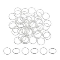 Offene Biegeringe,50 StüCk,18Mm,O-Ring-VerbindungsstüCk,Silber