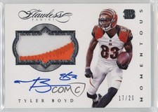 2016 Panini Flawless Momentous Silver 17/20 Tyler Boyd #MPTB Patch Auto 0c3