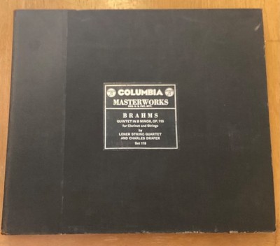 Charles Draper, Lener String Qt 78 rpm Columbia set 118: BRAHMS Quintet in Bm
