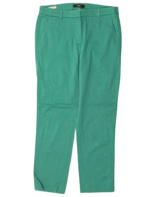 Max Mara Damen Weekend Straight Chino Hose UK 14 Large W32 L29 Grün DI13