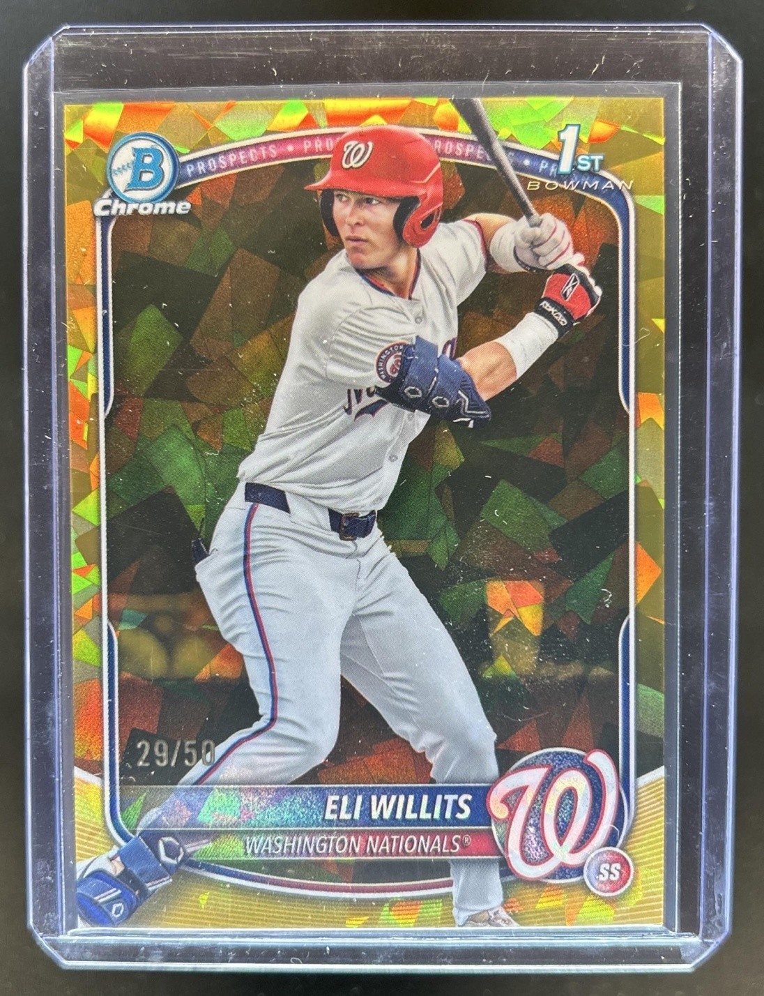 2025 Bowman Draft Sapphire Eli Willits Chrome Gold Refractor 1st #/50 Nationals