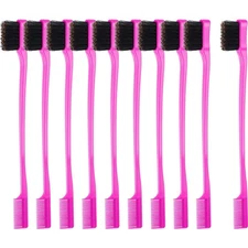BBTO 10 Pieces 2 In 1 Double Sided Hair Edges Control Combs (Rose) Rose 