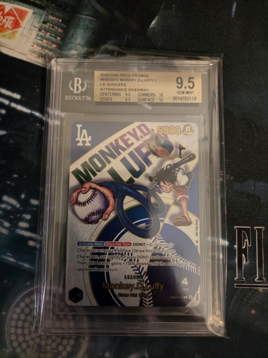 One Piece Beckett Graded BGS 9.5 Monkey D. Luffy Leader Promo 2025