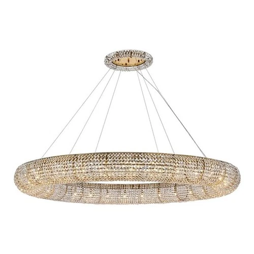 Elegant Lighting Paris 30-Light Metal & Crystal Chandelier in Gold - Picture 1 of 8