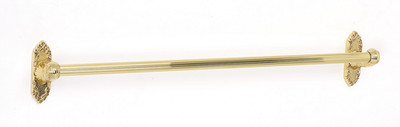Alno A8520-24-PB/NL Ribbon & Reed Bath 24'' Towel Bar Unlacquered Brass *NEW*
