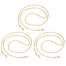 Porta Occhiali da Vista Girocollo, Catena Cava Oro Occhiali Catena, 3 Pezzi