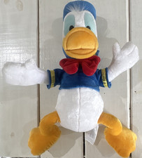Disney Donald Duck Plush Stuffed Animal Blue Sailor Hat Red Bow Small