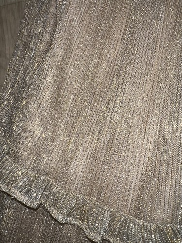 A Loves A Champagner formelles Maxikleid neu mit Etikett Gr. Large Gürtel, gefüttert, Schleifenakzente - Bild 5 von 10