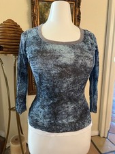 Pete Made In America Scoop Neck Designer Shirt Size L Vintage Tie Dye Blue
