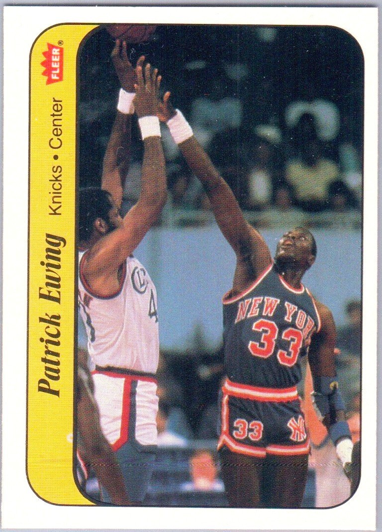 1986-87 Fleer - Stickers Patrick Ewing #6 (RC) NM- MT