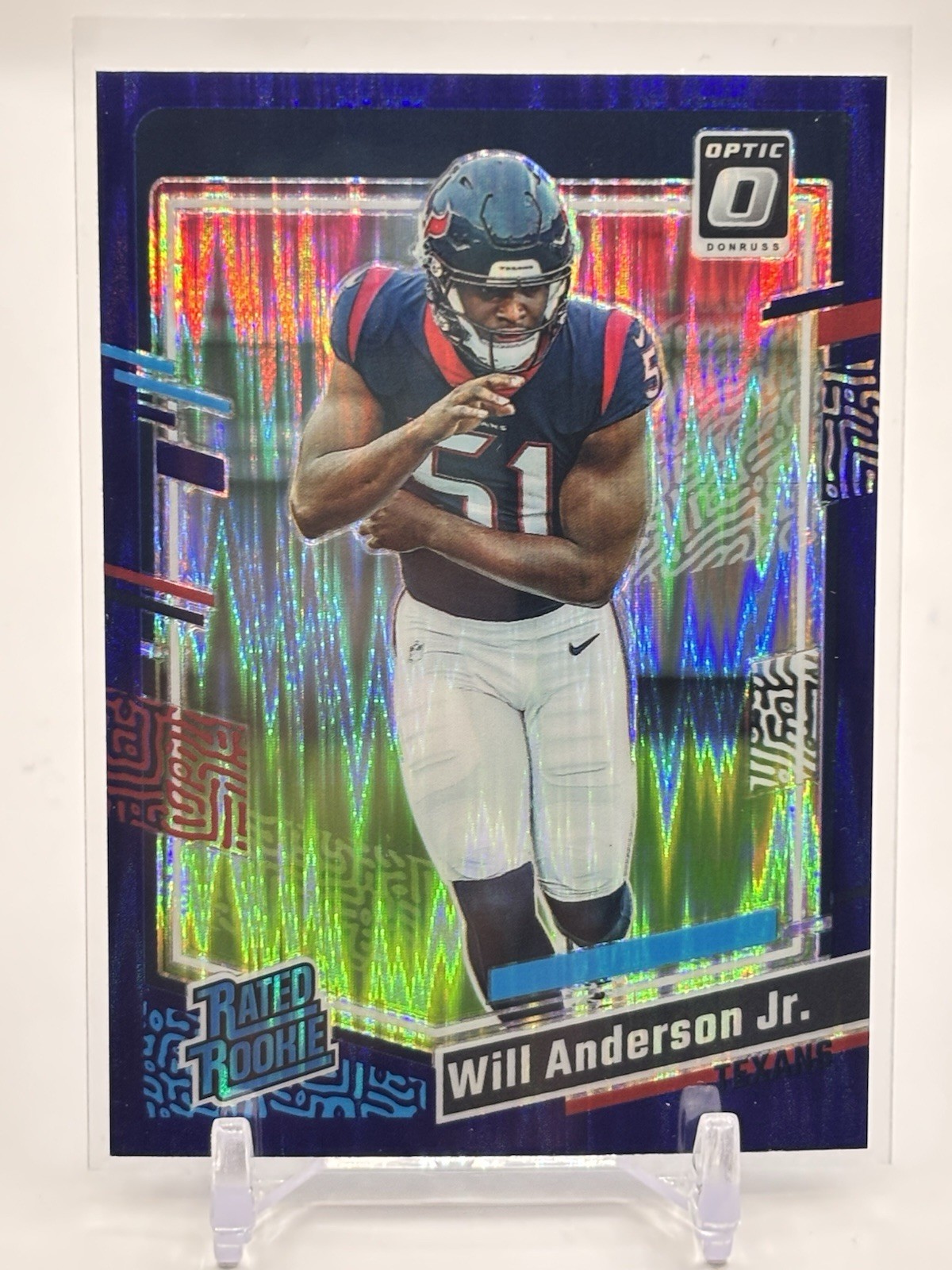 2023 Donruss Optic #246 Will Anderson Jr. Purple Shock B12R2C65