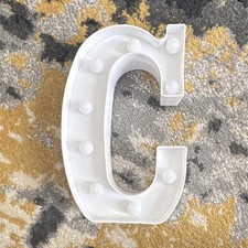 White Light-Up Wall Letter C Battery Operated Nursery Decor