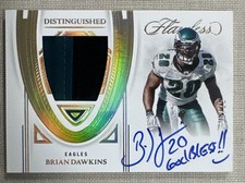 2022 Flawless Brian Dawkins Patch Auto  Game Worn 6/25 “God Bless” Inscription 