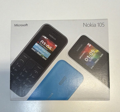 Nokia Nokia 105 RM-1135 Blue Bar Phone 2G GSM Micro USB LED Torch 4MB